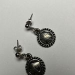 EJC ’97 Mini Buffalo Nickel Indian Head Replica Pierced Dangle Earrings Silver Photo 4