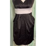 Ruby Rox Black & White Cocktail/Homecoming Dress, Pockets, Halter, Tie Belt, 11 Photo 2