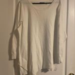 Verve Ami  White Asymmetrical Long Sleeve Sweater Size 2X Tunic Boho Minimalist Photo 0