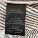 Norma Kamali Cotton Striped Shirt Dress Pleated Skirt Photo 9