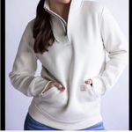Carhartt  women cream color quarter zip pullover sweater size large perfect for winter WORN ONCE Photo 0