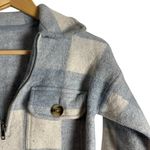 Madewell Blue Plaid Buffalo Check Boiled Wool Half Zip Pullover Size XS Photo 7