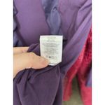 Velvet Tees Velvet‎ Purple Y2K Flutter Faux Wrap Long Sleeve Silk Cotton Shirt Size Medium Photo 6