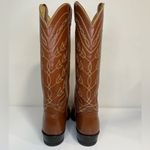 Tony Lama Vintage  Black Gold Label Lizard Vamp Cowgirl Floral Boots Size 6C RARE Photo 3