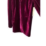 Amanda Smith Silk Blend Burgundy Velvet Button Front Blouse Size 4 NWT Photo 2