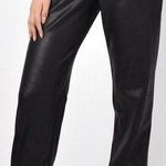 Womens Size 12 Frank Lyman Faux Leather Joggers Black NWT Photo 1