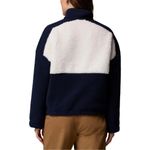 Columbia NWT Women's Long Sleeve Cropped Fleece Pullover, Dark Navy S Photo 2