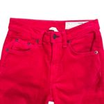 Rag and Bone  High Rise Skinny Pant in Fuschia Velvet, Size 25 Photo 3