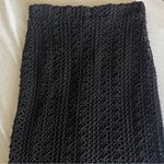 Free People black crochet knit pencil skirt with lining Photo 3