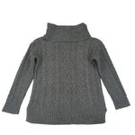 Lauren Jeans Co Ralph Lauren Gray Cable‎ Knit Cotton Blend Turtleneck Sweater L Size L Photo 1