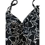 MiracleSuit  Womens Stretch Floral Print V-Neck Sleeveless Tank Top Black Size 14 Photo 2