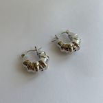Croissant earrings Chunky hoops earrings silver earrings dainty earrings Photo 4