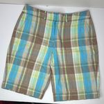 American Vintage Vintage Y2K 2000s Talbots multi-coloured plaid shorts blue green brown Photo 2