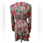 Dance & Marvel Satin Floral long sleeve Belted mini dress Photo 3
