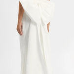 Rebecca Vallance Davina Dress Bridal Sequin Plunge Neck Bow Back Ivory Size 8 White Photo 1