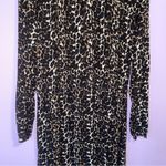 Baukjen Size 14 Maxi Dress Leopard Print Long Sleeve Soft Stretch Jersey Knit Brown Photo 9