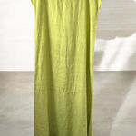 Linen midi dress lemon lime color sz S Yellow Photo 0