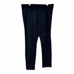 Loft Faux Suede Ponte Knit Leggings Black Ankle Pull On Stretch Women’s Size XL Photo 1