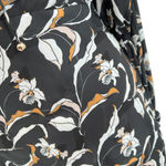 Acler Zammit Mini Dress‎ Long Sleeve Floral Printed Draped Navy Blue Size US 6 Photo 16