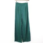 l*space L* Harlow Satin Animal Print Pant in Ultramarine Green Size 0 Photo 1