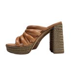 Vince Camuto Womens 9 Patrest Leather Platform Sandal in Light Cognac NEW Photo 4