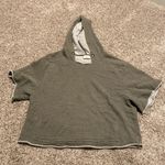 Sage Green Short Sleeve Hoodie Gray Photo 0