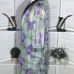 Dress Barn Two-Piece Set Sleeveless Dress Floral Coat Sage Green/Purple sz 20W Photo 5