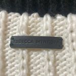 Rebecca Minkoff Womens  Colorblock Rib Poncho In Cream/Black Photo 6