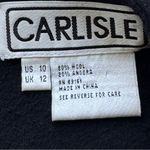 Carlisle  Black Wool Classic Sleeveless Knee Dress with Pockets Size 10 Photo 3