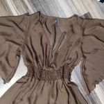 Yummi 2x plus size dress Brown Flowy with Ruffle Hem Photo 1