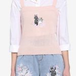 Her Universe Studio Ghibli Kiki's Delivery Service Jiji & Lily Girls Knit Cami, pink, L Photo 0