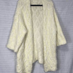 G by Guess Guess Los Angeles Ivory Fuzzy Open Front Cardigan S Retro Angelcore Cozy Photo 0