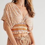 Free People  Next Vacation Top, Ivory Combo Size XS New w/Tag Photo 4