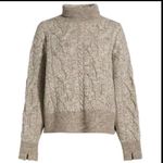 Rag and Bone 
NORA CABLE TURTLENECK
SWEATER -
IVORY/BROWN Size SP Photo 1