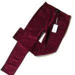 3x1 NWT W3 Higher Ground in Merlot Stretch Velvet Mini Split Crop Pants 26 Photo 0