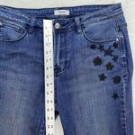 Kensie  Jeans Womens 8/29 Ankle Skinny Blue Denim Pants Embellished star pockets‎ Photo 3