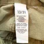 RE Generation Corduroy Mini Skirt Olive Green Button Front A Photo 4