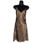 Leopard Print y2k‎ Double Strap Silky Chemise Slip Dress Lingerie Size M Photo 1