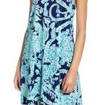 Lilly Pulitzer Margot Swing Dress Size Medium Scuba Doo High Tide Navy Photo 0