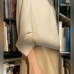 Babaton Aritzia Atelier Cropped Power Blazer Cream Size 10 Classic Chic Preppy Photo 4