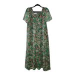 Vintage Liberty House by Tropicana Hawaii Floral Maxi Dress Women’s Size 12 Green Photo 1