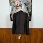 Funky Vintage 1970s SirJe Striped Wool Blazer! Black Size 14 Photo 4