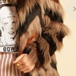 Dolce & Cabo Chevron Faux Fur Open Jacket Copper, Black and Tan Brown Photo 1