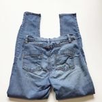 Free People  Blue Denim Jeans Size 25” 2 Skinny Tapered Ankle Mom Jean Waist Photo 2