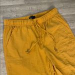 Jules & Leopold  women large Yellow Drawstring crop pocket Joggers wide leg pant Photo 2