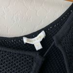 Ronny Kobo‎ Dress Black One Shoulder Cut Out Crochet Knit Midi Dress Size S Black Photo 4