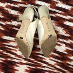 Vintage 90s Y2K Coquette Romantic Fairy Lolita Bow Kitten Slingback Heels Pumps Patent Leather Pointed Toe White Keyhole Photo 6