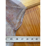 Clue Y2K Sheer Mesh Paisley Top Women’s Small Beige Nude Lined Stretch USA Pink Photo 5