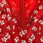 J. Crew Mercantile Red Floral V Neck Faux Wrap Dress Photo 10
