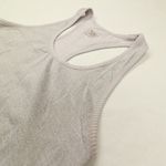 Athleta  women's Grey and Pink Heather Ruched sides Racerback Tank Top size Large Photo 2